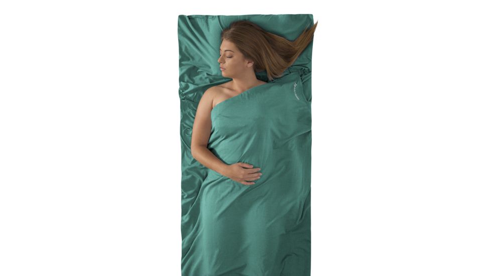 Sea to Summit Expander Sleeping Bag Travel Liner Traveler w/ Pillow Insert, Sea Foam, 122-49