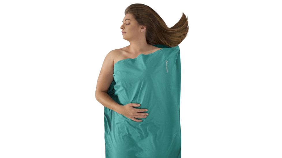 Sea to Summit Expander Travel Sleeping Bag Liner, Sea Foam, Long Rectangular, 124-49
