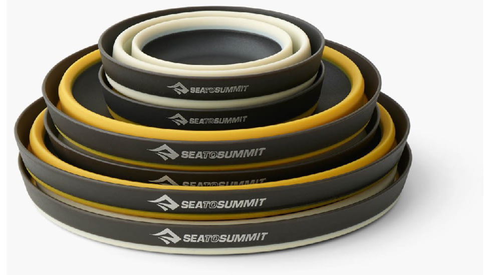 Sea to Summit Frontier UL Collapsible Dinnerware Set - 6 Piece/2 Person, Multi, A1341
