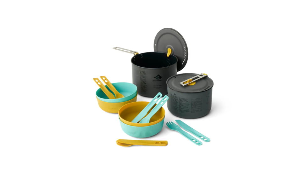Sea to Summit Frontier UL TwoPot Cook Set, 14 Pieces, Multicolor, 4 Person, A1241