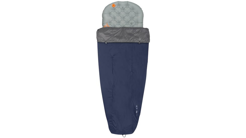 Sea to Summit Glow GWL 50F Synthetic Integrated Quilt Sleeping Bag, Blue, Regular, S4321