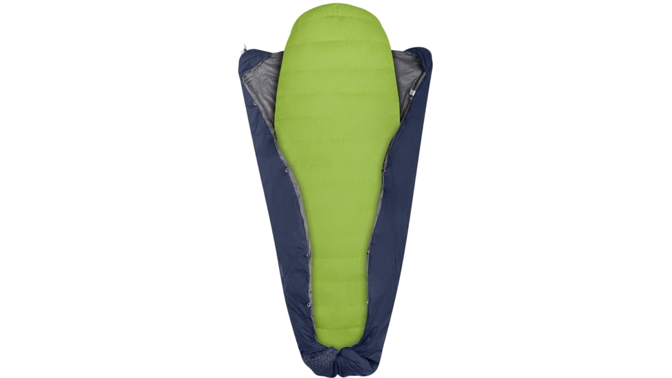 Sea to Summit Glow GWL 50F Synthetic Integrated Quilt Sleeping Bag, Blue, Regular, S4321