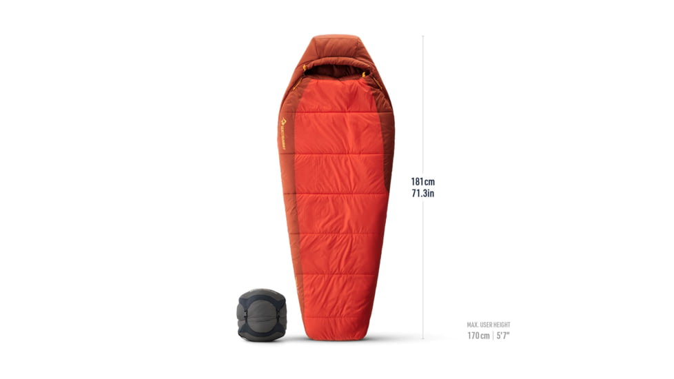 Sea to Summit Hamelin Synthetic -1C/30F Sleeping Bag - Womens, Regular, Spicy Orange, Regular, S5130