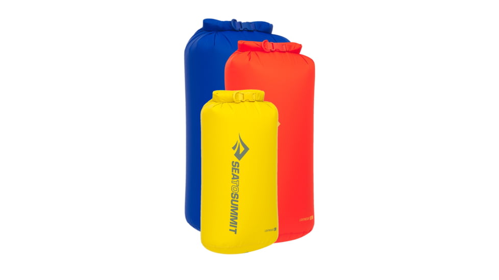 Sea to Summit Lightweight Dry Bag Set, 8L Yellow, 13L Orange, 20L Blue, Yellow/Orange/Blue, A4011
