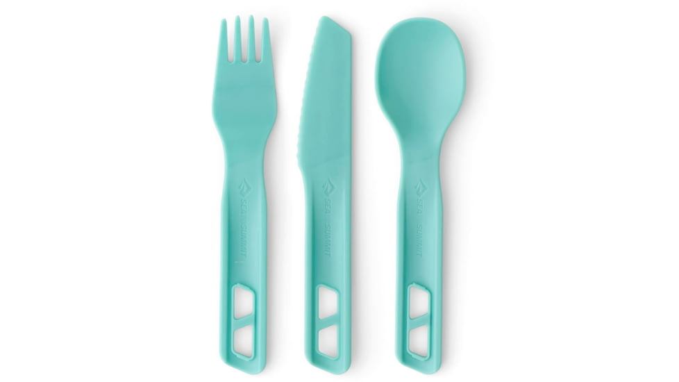 Sea to Summit Passage Cutlery Set, 3 Piece, Aqua Sea Blue, A1343-30