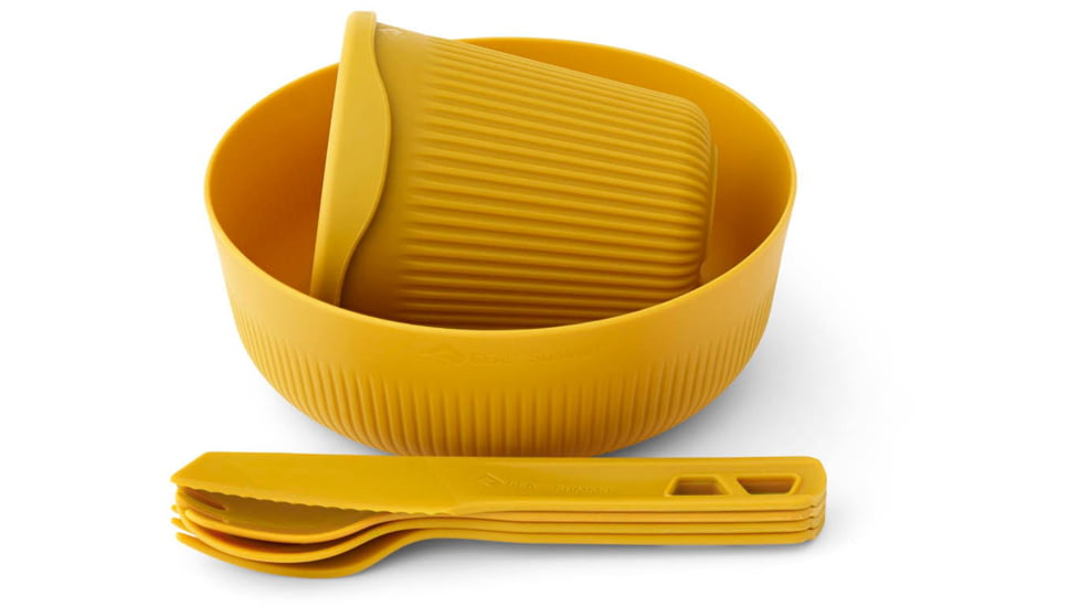 Sea to Summit Passage Dinnerware Set, 1P, 6 Piece, Arrowwood Yellow, A1350-50
