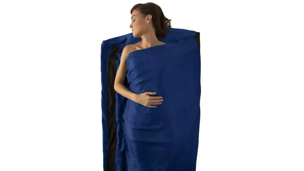 Sea to Summit Premium Silk Travel Liner, Long Rectangular, Navy Blue, 114-34