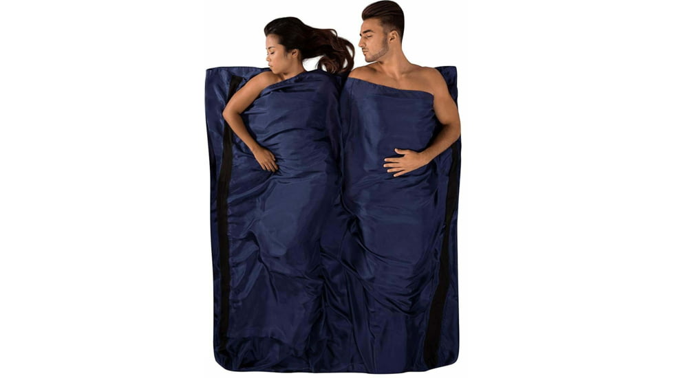 Sea to Summit Premium Silk Travel Liner-Navy-Double