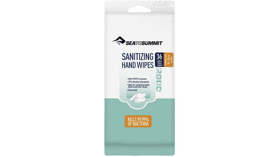 Sea to Summit Sanitising Hand and Surface Wipes, White, 36 pack, 300