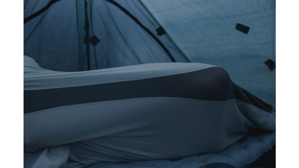 Sea to Summit Silk Blend Rectangular Sleeping Bag Liner w/ Pillow Sleeve, Moonstruck Grey, Universal, A3243