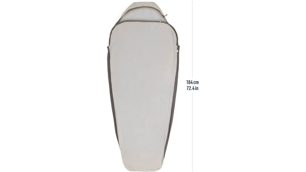 Sea to Summit Silk Blend Sleeping Bag Liner, Moonstruck Grey, Standard, A3242