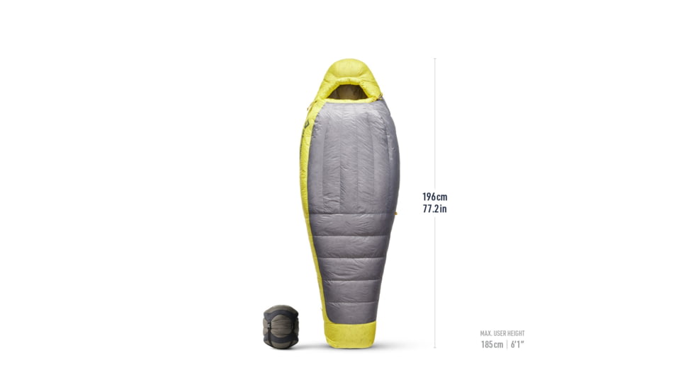 Sea to Summit Spark Down 15F/-9C Sleeping Bag - Womens, Long, Pewter Grey, Long, S3244