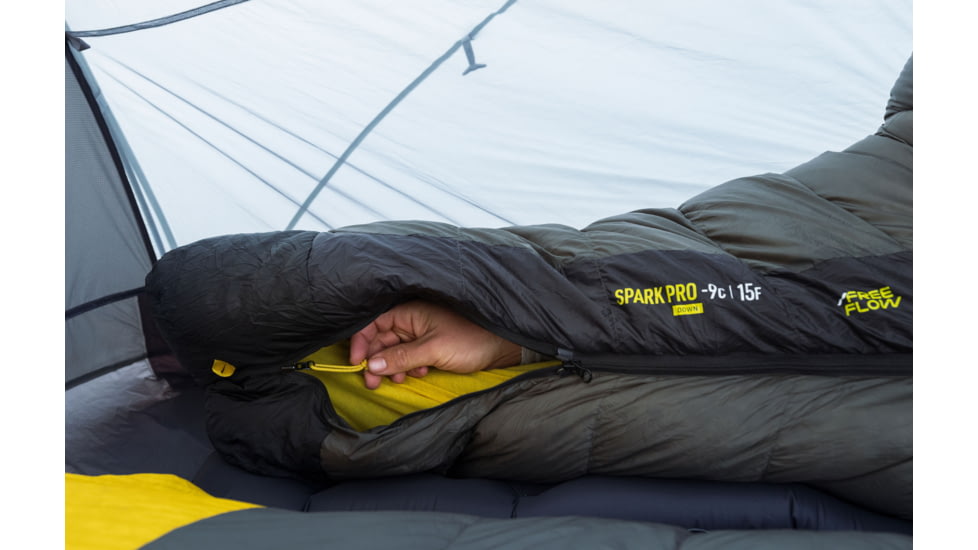 Sea to Summit Spark Pro Down 15F/-9C Sleeping Bag, Regular, Beluga Black, Regular, S2161