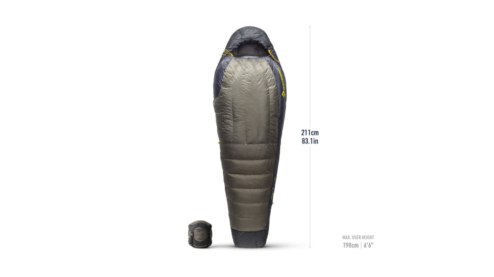 Sea to Summit Spark Pro Down 30F/-1C Sleeping Bag, Long, Beluga Black, Long, S2152