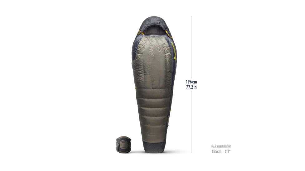 Sea to Summit Spark Pro Down 30F/-1C Sleeping Bag, Regular, Beluga Black, Regular, S2151