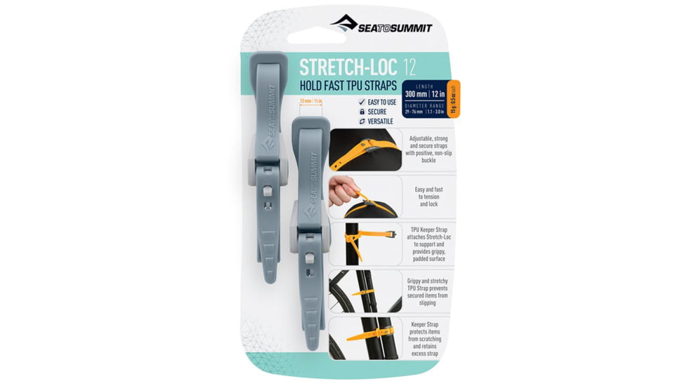 Sea to Summit Stretch-Loc TPU Straps 12, 2 Pack, Dusk, 300mm x 12mm, 850-65