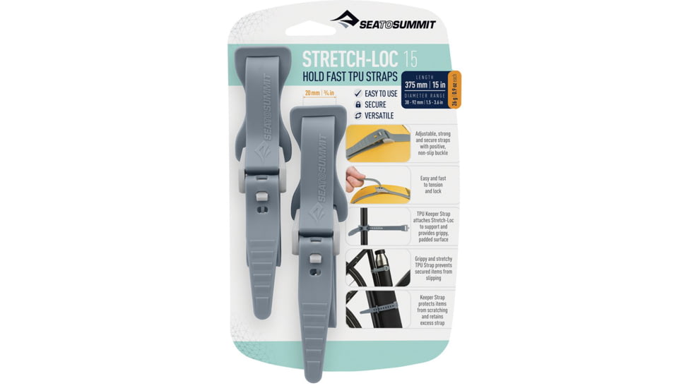 Sea to Summit Stretch-Loc TPU Straps 15, 2 Pack, Dusk, 375x20mm, 852-65