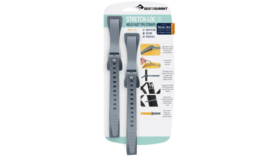 Sea to Summit Stretch-Loc TPU Straps 30, 2 Pack, Dusk, 750x20mm, 855-65