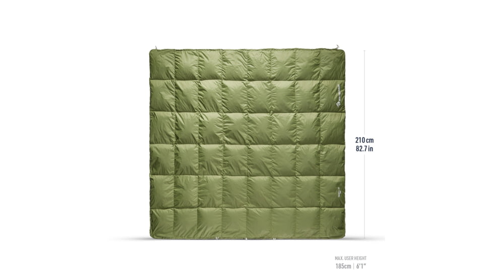 Sea to Summit Tanami Down 45F/7C Comforter, Queen Size, Cypress Green, Queen, S2414