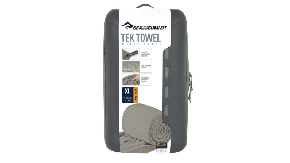 Sea to Summit Tek Towel, Extra Large, 30in x 60in, Grey, 265-12