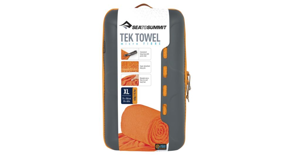 Sea to Summit Tek Towel, Extra Large, 30in x 60in, Orange, 265-22