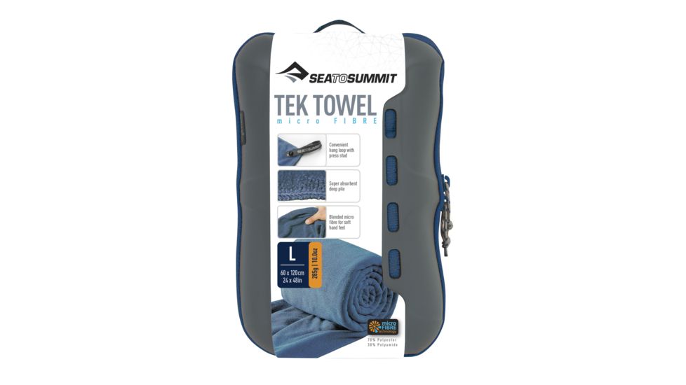 Sea to Summit Tek Towel, Large, 24in x 48in, Cobalt Blue, 264-37