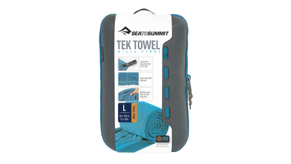 Sea to Summit Tek Towel, Large, 24in x 48in, Pacific Blue, 264-32