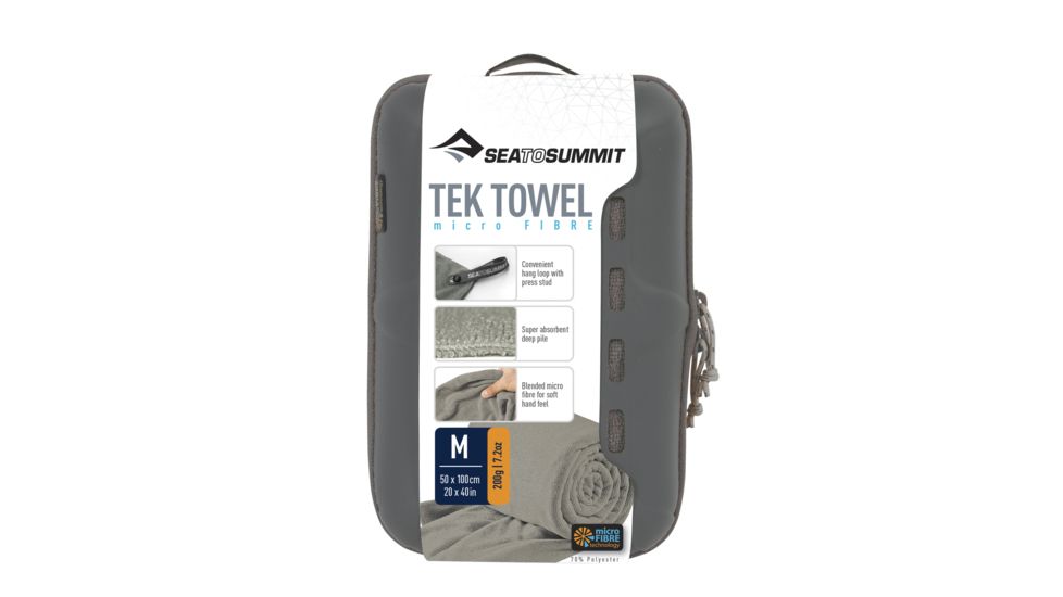 Sea to Summit Tek Towel, Medium, 20in x 40in, Grey, 263-12