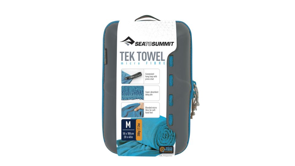 Sea to Summit Tek Towel, Medium, 20in x 40in, Pacific Blue, 263-32
