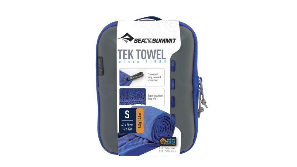 Sea to Summit Tek Towel, Small, 16in x 32in, Cobalt Blue, 262-37