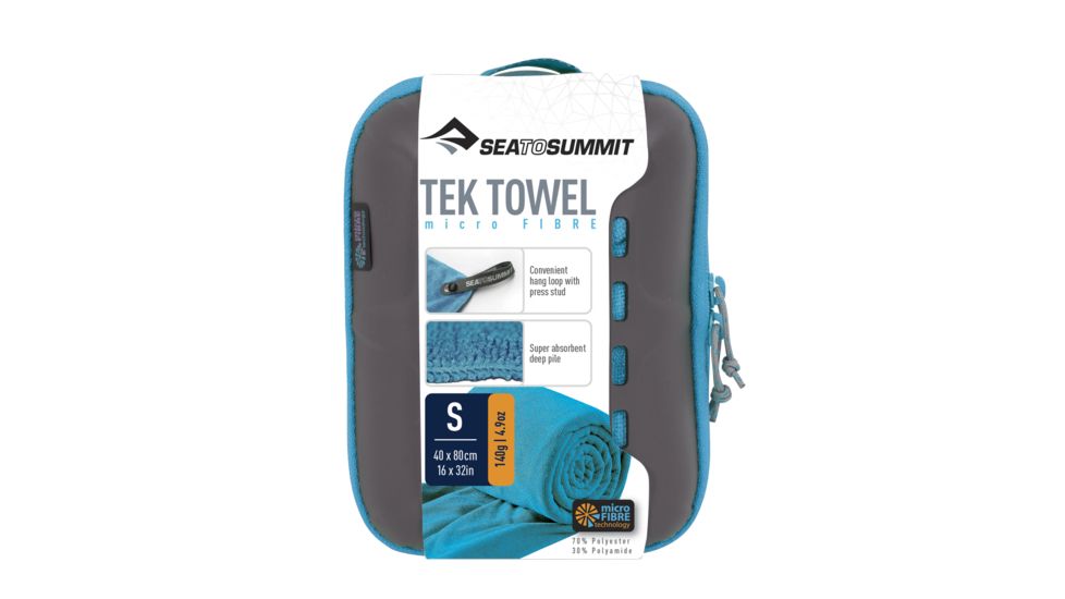 Sea to Summit Tek Towel, Small, 16in x 32in, Pacific Blue, 262-32