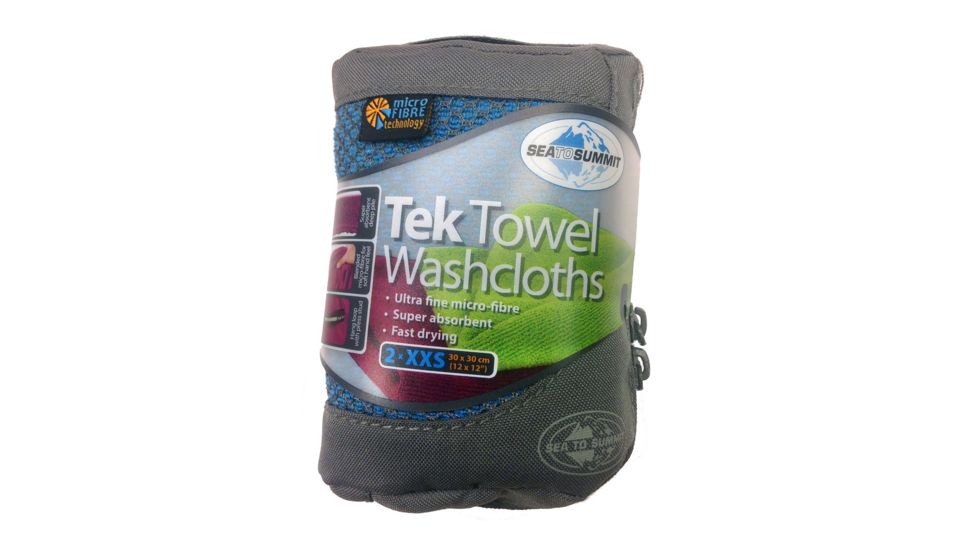 Sea to Summit Tek Towel Washcloths, Cobalt / Pacific, 260-37