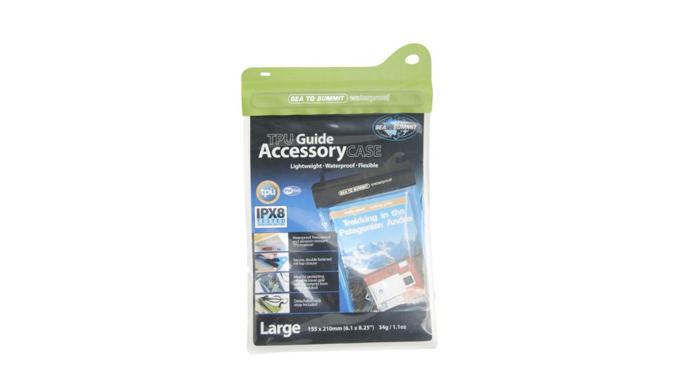 Sea to Summit TPU Accessory Case, Large, 6in x 8.5in, Green, 383-40