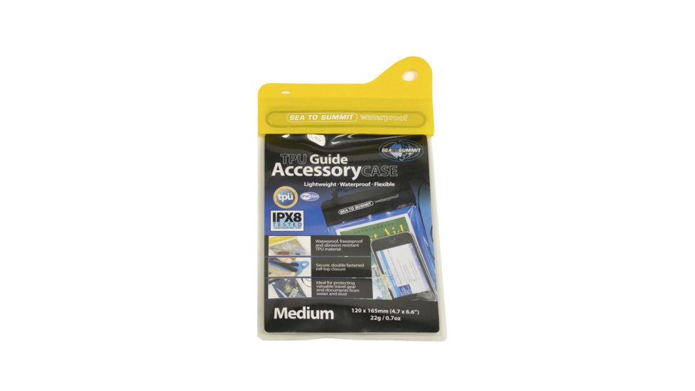 Sea to Summit TPU Accessory Case, Large, 6in x 8.5in, Yellow, 383-50