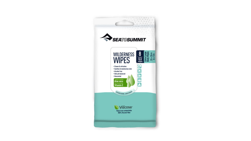 Sea to Summit Trek and Travel Wilderness Wipes, 8 per pack, Extra Large, 410
