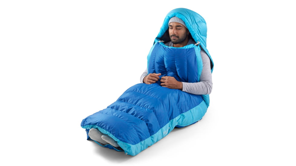 Sea to Summit Trek Down 15F/ -9C Sleeping Bag, Regular, Snorkel Blue, Regular, S1024