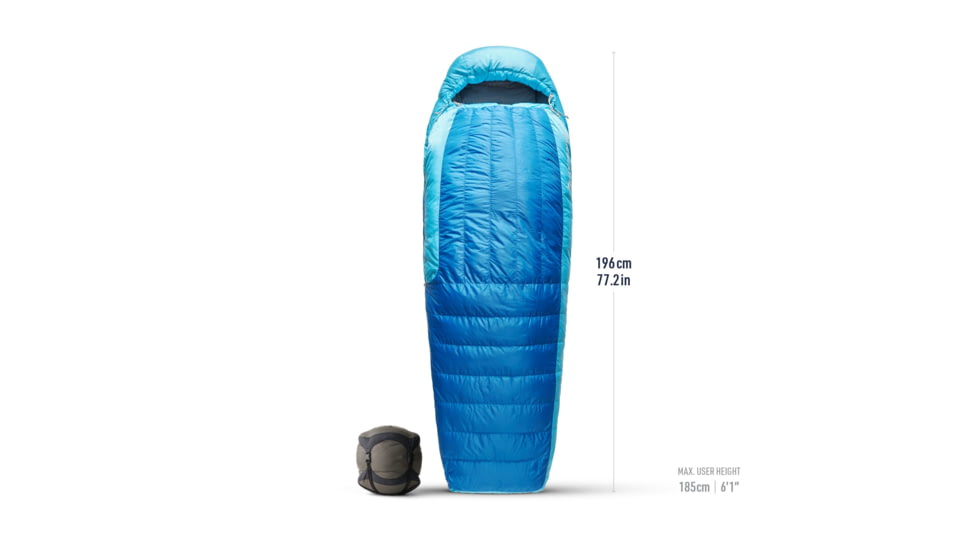 Sea to Summit Trek Down 15F/ -9C Sleeping Bag, Regular, Snorkel Blue, Regular, S1024