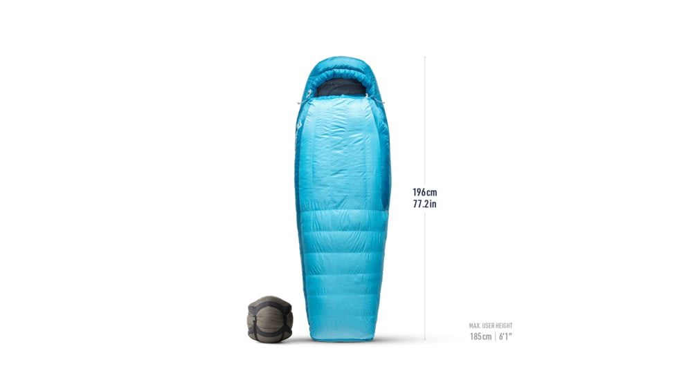 Sea to Summit Trek Down 15F/-9C Sleeping Bag - Womens, Long, Blue Atoll, Long, S3024