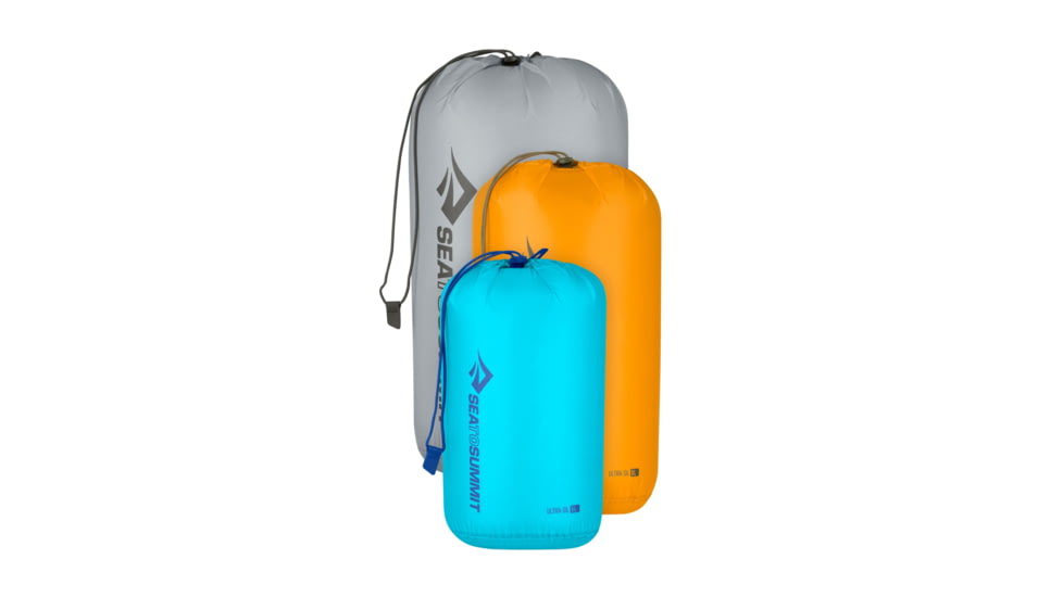 Sea to Summit Ultra-Sil Stuff Sack Set, Blue/Yellow/Grey, A4551