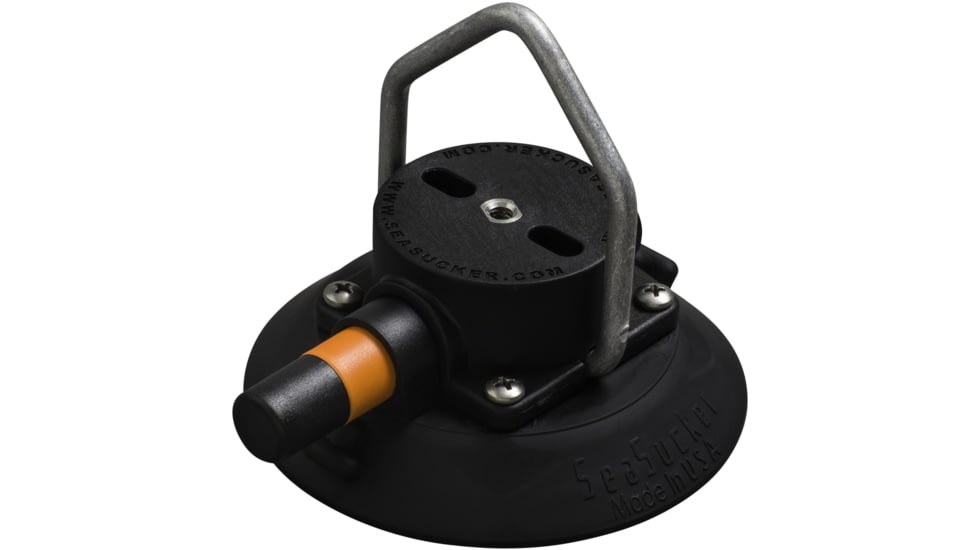 SeaSucker 4.5in SeaSucker Mount w/Flat-Top Stainless Steel D-Ring, Black, VM1013B