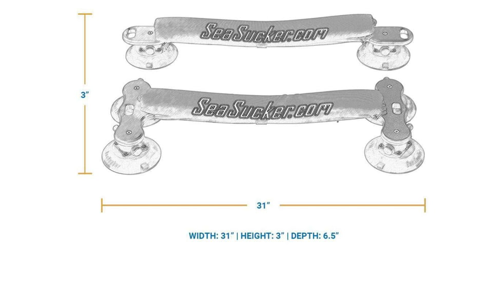 SeaSucker Board Rack, Black, 31L x 3H x 6.5D, 810046210185