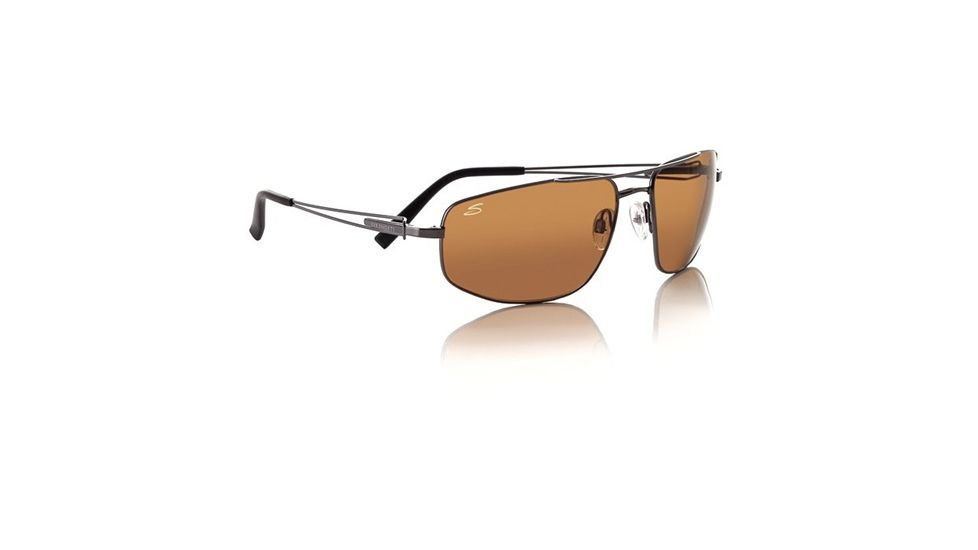 Serengeti Augusto Sunglasses 7116 - Shiny Gun Frame, Drivers Polarized Lenses