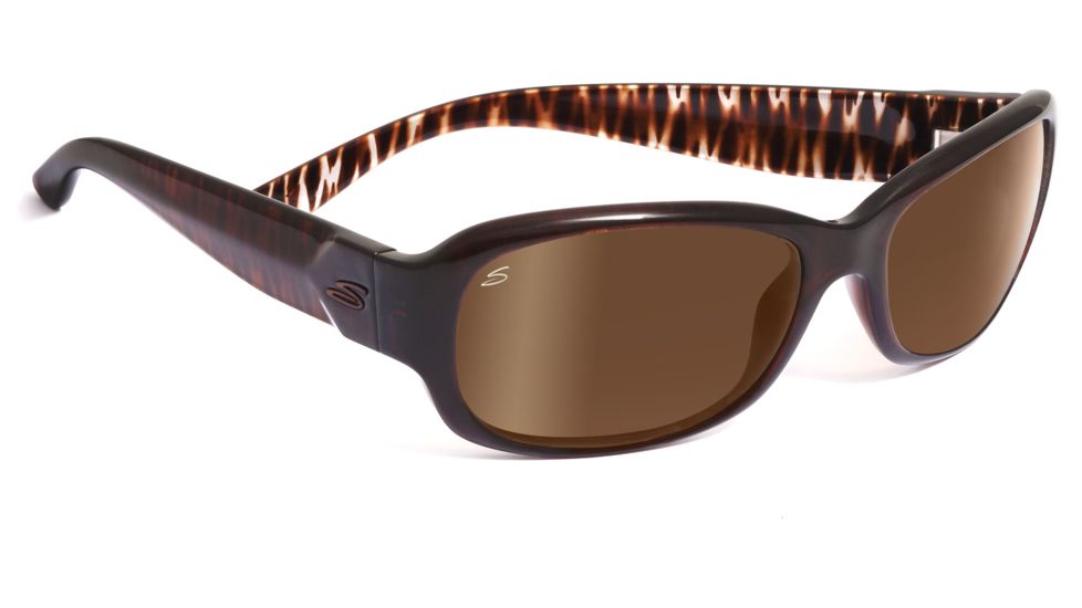 Serengeti Chloe Sunglasses - Bronze Zebra Frame, Drivers Gold Polarized Lenses 7624