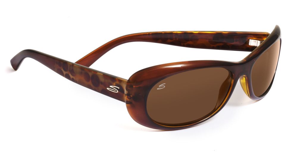 Serengeti Bella Sunglasses - Shiny Bubble Tortoise Frame, Drivers Polarized Lenses 7627