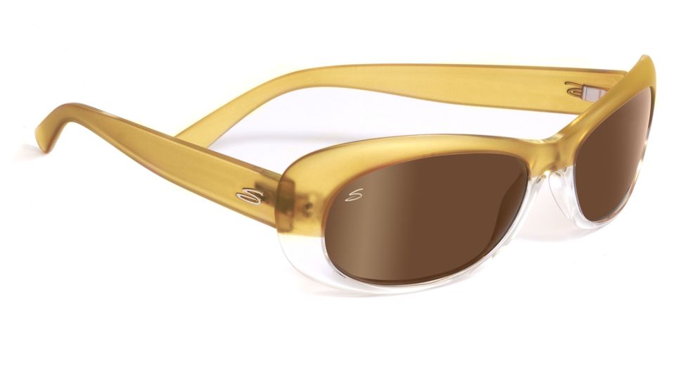 Serengeti Bella Sunglasses - Satin Shiny Champagne Frame, Drivers Gold Polarized Lenses 7631