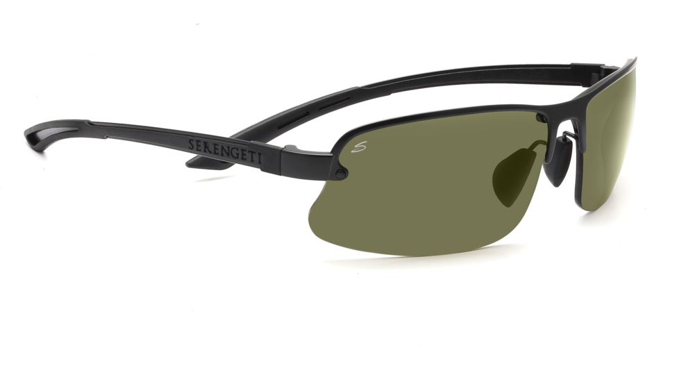 Serengeti Destare Sunglasses - Satin Black Frame, Polar PhD 555nm Lenses 7685