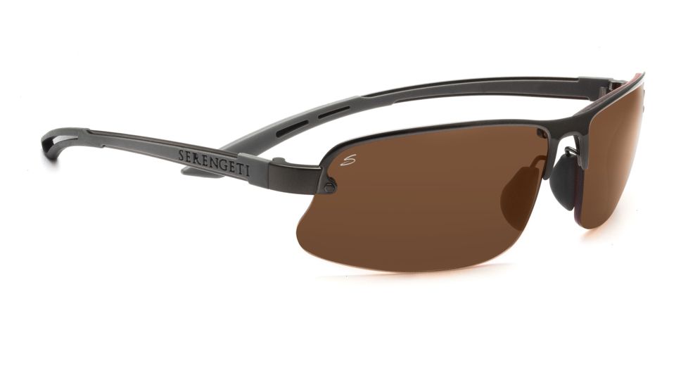 Serengeti Destare Sunglasses - Shiny Dark Gunmetal Frame, Polar PhD Drivers Lenses 7687
