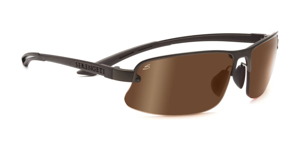 Serengeti Destare Sunglasses - Satin Brown Frame, Polar PhD Drivers Gold Lenses 7688