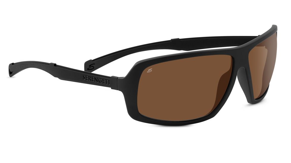 Serengeti Alassio Sunglasses, Satin Dark Grey Frame, Polarized Drivers Lens, 8101