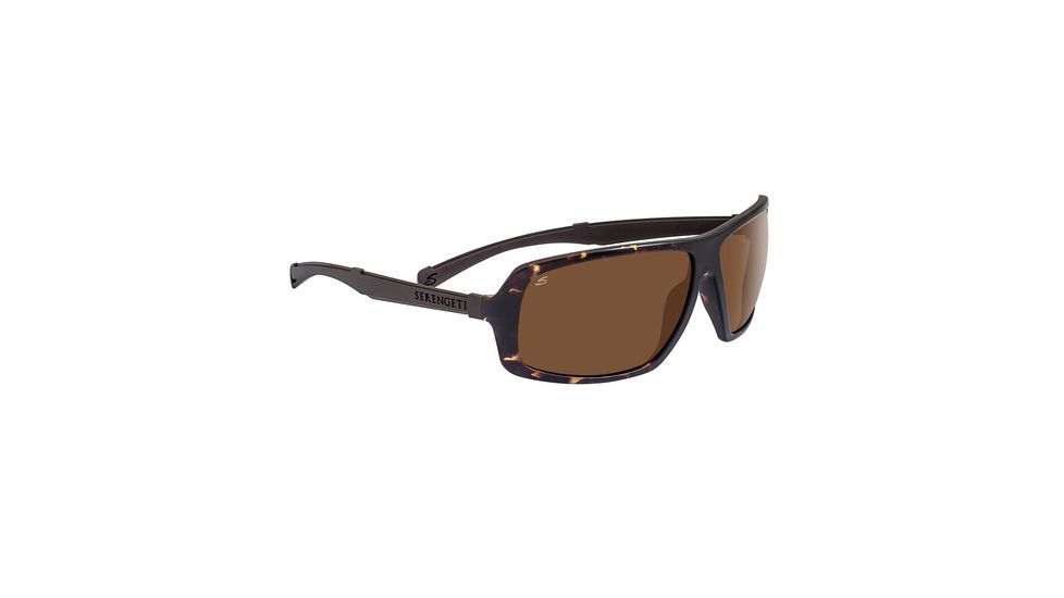 Serengeti Alassio Sunglasses, Satin Dark Tortoise Frame, Polarized Drivers Lens, 8100